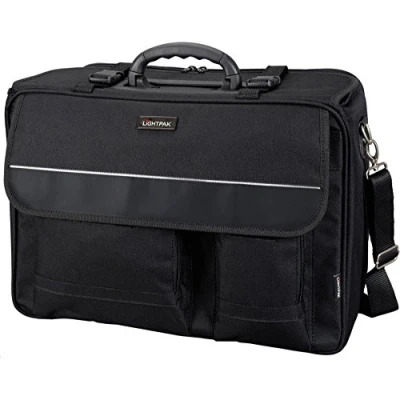 Afbeelding van Lightpak Koffer 46008 The Flight pilotenkoffer, van polyester, zwart 45 x 34 20 cm, 11,5 liter 10100194, zwart, 47