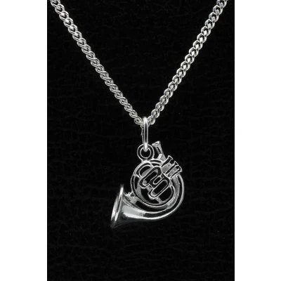 Afbeelding van Zilveren Waldhoorn ketting hanger klein