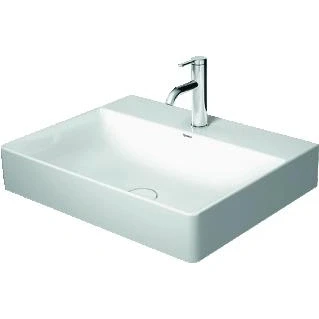 Afbeelding van Duravit durasquare wastafel 600 mm wit hoogglans kraanvlak zonder kraangat wondergliss 23536000701