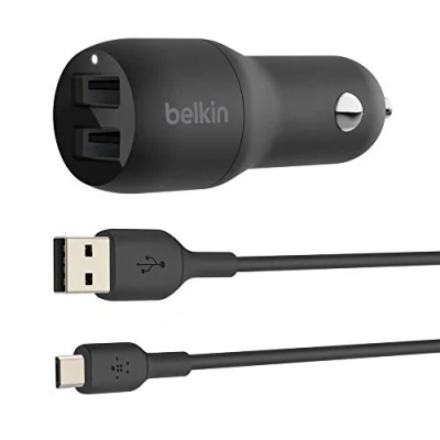 Afbeelding van Autolader met Micro USB kabel van Belkin Zwart Kunststof