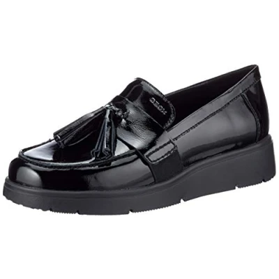 Afbeelding van Geox Arlara Instappers, Dames, Maat: 37, Black Leer
