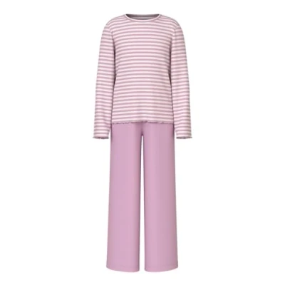 Afbeelding van Name it Nkfnightset Stripe Loose Pyjama voor kinderen, Maat: 110/116, Pink lavender