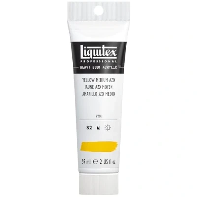 Afbeelding van Liquitex 1045412 Professional Heavy Body acrylverf in kunstenaarskwaliteit met uitstekende lichtechtheid en boterachtige consistentie 59ml tube, Yellow Medium Azo