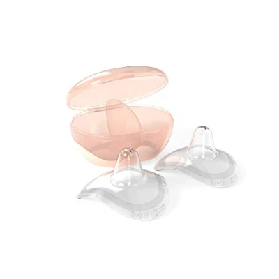 Afbeelding van nip first moments borstvoedingshoedjes, borsthoedjes om borstvoeding te geven, maat M, 20 mm, 2 stuks, voor een natuurlijk drinkgevoel, met opbergdoos