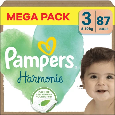 Afbeelding van Pampers Harmonie Maat 3 Mega Pack 87 stuks 6/10 KG