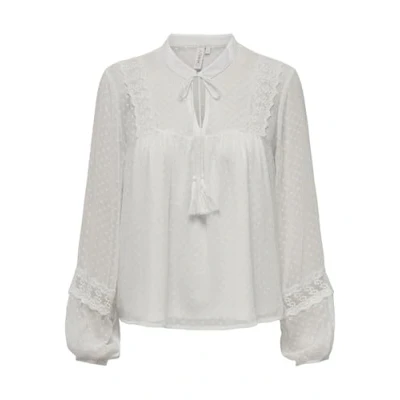 Afbeelding van ONLY Onltessa Eliza Blouse, Dames, Maat: Large, Cloud dancer