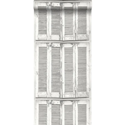 Afbeelding van Leen Bakker ESTAhome Behang Franse Luiken En Wit 53cm X 10,05 M Vlies