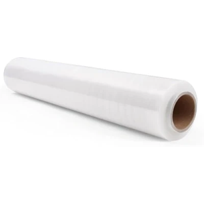 Afbeelding van Commerline Stretchfolie wikkelfolie transparant 700 g 40 cm 1 rol verhuisfolie meubels folie verpakkingsfolie
