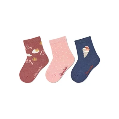 Afbeelding van Sterntaler Sokken 3 pack Zon roze