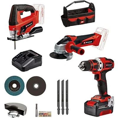 Afbeelding van Einhell TE TK 18/3 Li Kit JS+CD+AG Power X Change 4257241 Gereedschapsset Doe het zelver In tas