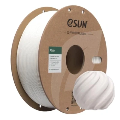 Afbeelding van eSUN ASA+ 1,75mm WARM WHITE 1kg (ASA, 1.75 mm, 1000 g, Wit), 3D print filamenten, Wit