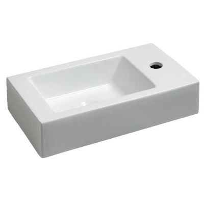 Afbeelding van Wiesbaden Rhea fontein rechts 45,5 x 26 12 cm keramiek glans wit