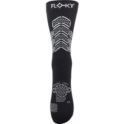 Afbeelding van FLOKY AXSIST Zwart Voetbalsok, Compressie sok, Gripsokken, Antislip, Stabiliteit, Sneller Herstel, Voorkomen Blessures