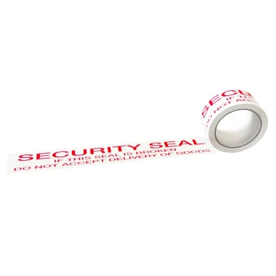 Afbeelding van Kortpack Security Tape, Wit Met Rode Opdruk. 36 Rollen. (36 Rollen)
