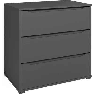 Afbeelding van Vicco Dressoir &quot;Ruben&quot;, Antraciet, 80.2 x 77.6 cm met 3 laden