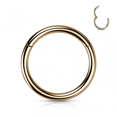 Afbeelding van Piercing titanium ring gold plated rose kleur 8mm