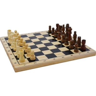 Afbeelding van Schaak Set hout bedrukt 29x29 cm. HOT Games