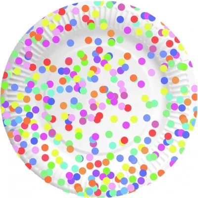 Afbeelding van Bord Confetti 23cm 8 stuks