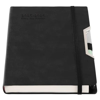 Afbeelding van Academisch dagboek 2025 2026, 2026 dag per pagina, hardcover georganiseerd van juli tot juni Agenda A5 dagelijkse maandplanner met maandelijkse tabbladen, binnenvak, pen,