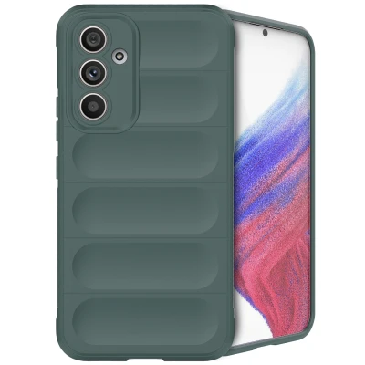 Afbeelding van Samsung Galaxy A54 (5G) Hoesje Siliconen en TPU (zacht) iMoshion Softcase/Backcover Donkergroen Telefoonhoesje