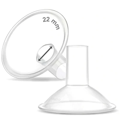 Afbeelding van Maymom MyFit Crater Series 22 mm 2 x Tweedelig klein borstschild compatibel met Medela borstkolven. Lange tepeltunnel (44 mm) Beste voor elastische tepels