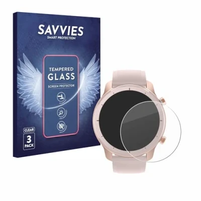 Afbeelding van Savvies Tempered Glass Screen Protector voor Huami Amazfit GTR (42 mm) (3 Stuks) 9H Gehard Glas Scherm Beschermer