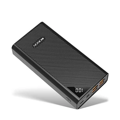 Afbeelding van Power Bank Draagbare Telefoonoplader 27000 mAh Externe back Upbatterij met Hoge Capaciteit 4 USB poorten Snel Opladen LCD scherm Powerpack 3 ingangen voor iPhone Samsung iPads Huawei (Zwart)