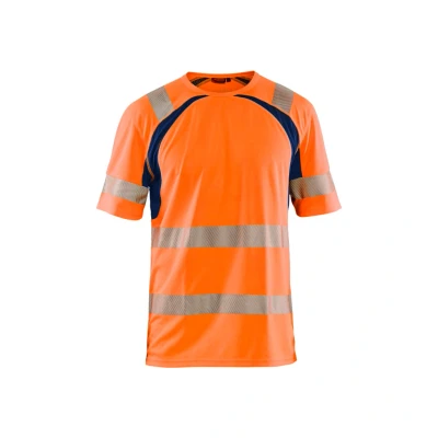 Afbeelding van Blaklader UV T shirt High Vis 3397 1013 Oranje/Marineblauw