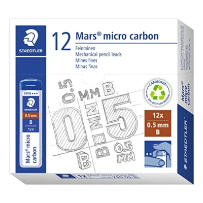 Afbeelding van Staedtler 250 05 B Mars Micro fijnstiften, stiftdiameter 0,5 mm, B, 12 stuks