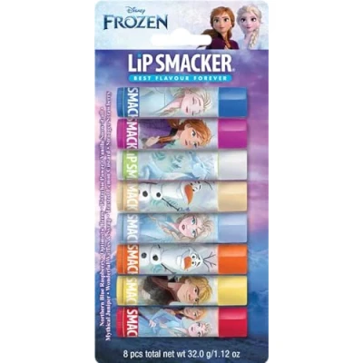 Afbeelding van Lip Smacker Disney&#039;s Frozen Feestpakket, Kleurrijk Geïnspireerd 8 Delig Cadeauset inclusief Veilige Te Gebruiken Geurige Lippenbalsems voor Kinderen, Natuurlijke Afwerking