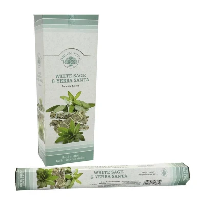 Afbeelding van Green Tree Wierook Yerga Sante &amp; White Sage, 20 stuks