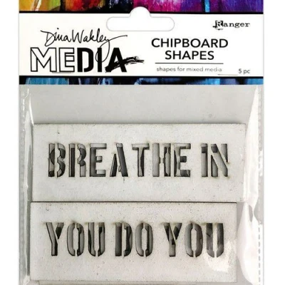 Afbeelding van Ranger Dina Wakley MEdia Chipboard Shapes Speak Out MDA74953 (05 21)