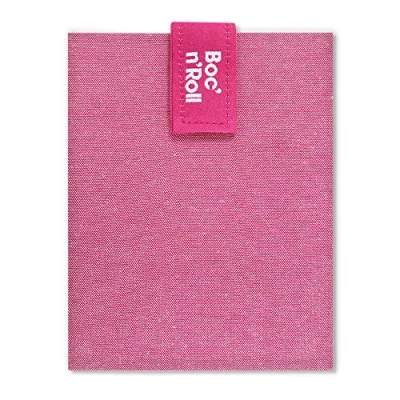 Afbeelding van Roll&#039;eat ® Boc&#039;n&#039;Roll Nature Herbruikbare Ecologische Boterhamzak zonder BPA, Roze Waterdicht, Vlek bestendig, Gemakkelijk Te Reinigen Machine wasbaar