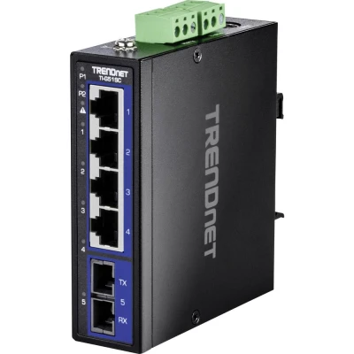 Afbeelding van TRENDnet 5 Port Hardened Industrial Gigabit DIN Rail Switch with, TI G51SC