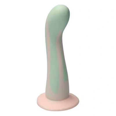 Afbeelding van Ylva &amp; Dite Swan Siliconen G spot / Anale dildo Made in Holland Pastel Groen Oranje