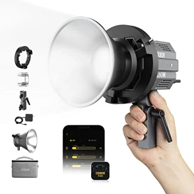 Afbeelding van COLBOR CL60M 65 W videolicht COB 5600 K CRI≥97 continu licht, 7 geïntegreerde lichteffecten (550 g) met app besturing Bowens Mount voor studiofotografie, video studielicht ledlamp