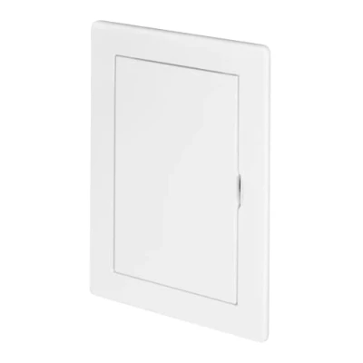 Afbeelding van Awenta Kunststof toegangsklapdeur 100 x 150 mm witte afdekplaat voor de openingsklep deurslot deurvergrendeling verborgen scharnier afneembare deur schilderbaar glad oppervlak
