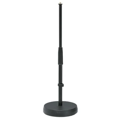 Afbeelding van König &amp; Meyer 233 tafel/Bodestatief,zwart H:355/580, rondsokkel 180mm Microfoonstandaard