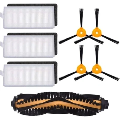 Afbeelding van Reserveonderdelenaccessoires voor Ecovacs DEEBOT 600/601/605 DO3G KTA, accessoires robotstofzuigers, 1 x hoofdborstel, 4 zijborstels, 3 HEPA filters