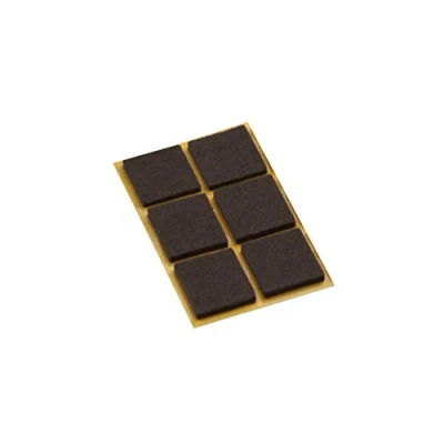 Afbeelding van Metafranc Viltglijders zelfklevend effectieve bescherming van uw meubels en stoelen / meubelglijders set voor gevoelige vloeren stoelglijders vloerglijders 32 x mm (6 Stuk) bruin