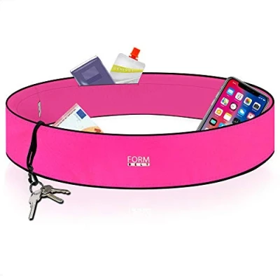 Afbeelding van Formbelt® Loopgordel voor mobiele telefoon smartphone iPhone 12 X XS XR 11SE 2020 7+ Plus Samsung Galaxy A31 A21s S9 S10 Edge heuptas sport fitness wandelen om te lopen (roze, XL)