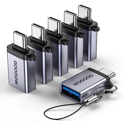 Afbeelding van MOGOOD USB C naar Adapter, Adapter USB, Male 3.0 Female Converter Compatibel met Laptops, mobiele telefoon, opladers, Power Banks en andere apparaten Type