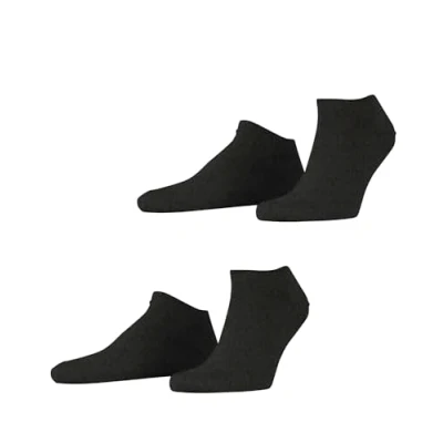 Afbeelding van ESPRIT Heren Korte sokken Basic Uni 2 Pack M SN Katoen Kort eenkleurig Multipack Paar, Grijs (Anthracite Melange 3080), 43 46