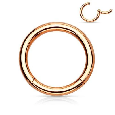 Afbeelding van piercing ring high quality 0.8 x 8mm rose gold plated