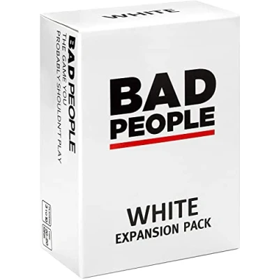 Afbeelding van BAD PEOPLE Party Game White Expansion 100 New Question Cards for The Hilarious Adult Card Fun Parties &amp; Board Games Night with Your Group Find Out What Friends Really Think of You