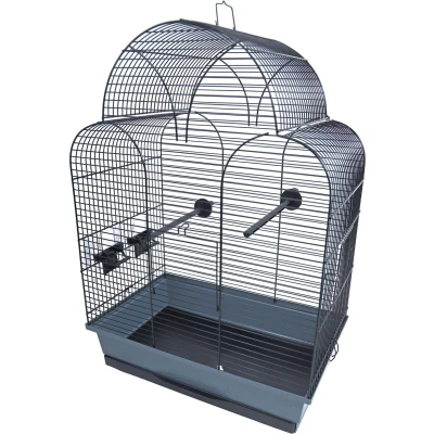 Afbeelding van Interzoo vogelkooi Sonia, zwart/grijs 58x46x28.5 cm (hxbxd)