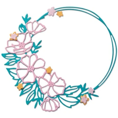 Afbeelding van Sizzix Thinlits Die by Lisa Jones Floral Round (7pcs) (666522)