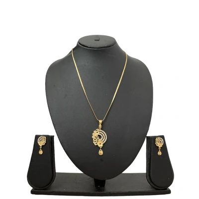 Afbeelding van N3 Collecties Goud plated sieraden set met oorbellen voor vrouwen