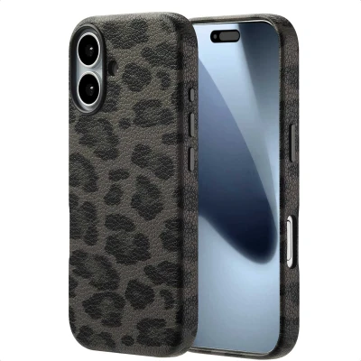 Afbeelding van Apple iPhone 17 MagSafe Hoesje Kunstleder Selencia Backcover Zwart Telefoonhoesje