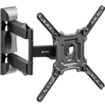 Afbeelding van ONKRON TV muurbeugel draaibaar kantelbaar voor 32 65 inch flat &amp; gebogen schermen tot 35 kg min VESA 100x100 max 400x400 mm / zwart M4
